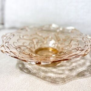 120 Years Old! EAPG Antique Jefferson Glass “Coral” Bowl Peach Bliss c. 1905
